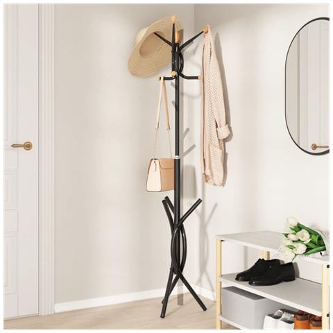 Appendiabiti Nero 176 Cm In Ferro Verniciato A Polvere - Foto 3