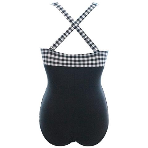 Costume Da Bagno A Vita Alta A Quadri Da Donna Taglia 3xl - Foto 2