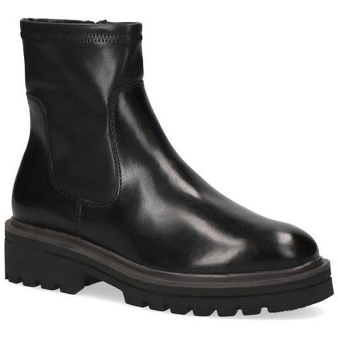 Black Casual Closed Booties Stivaletti Pelle Scarpe Donna Nero Eu 38, 9-25414-29-019 - Foto 2
