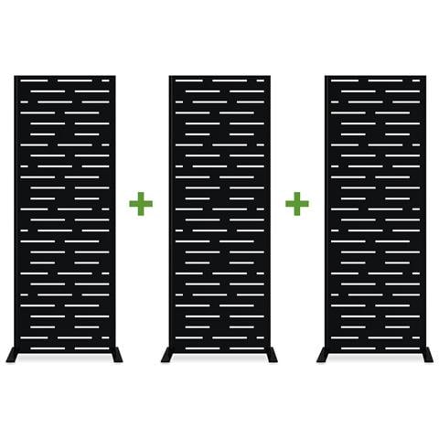 Set Di 3 Pannelli Decorativi Arlberg Nero H.160cm Modello Intero - Foto 1