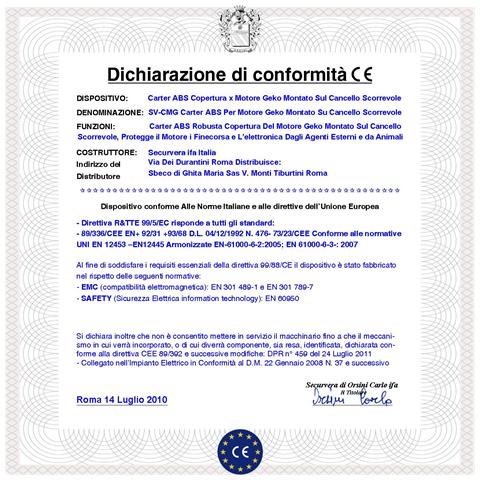 Protezione Del Motore Elettrico Geko Carter In Abs Montato Sul Cancello Scorrevole Il Coperchio Di Ricambio Protegge L - Foto 4