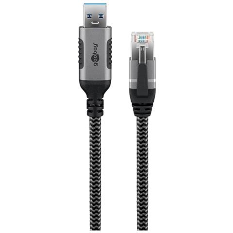 70498 adattatore per inversione del genere dei cavi USB A RJ-45 Nero, Argento - Foto 2