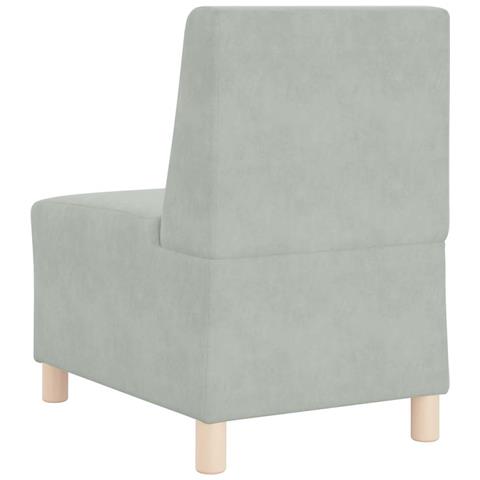 Divano Sedia Grigio Chiaro 55 cm Velluto - Foto 8