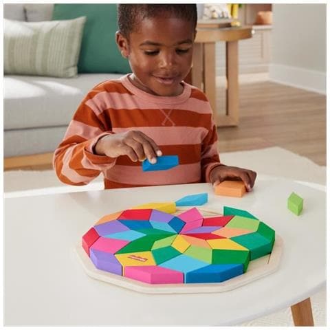Puzzle Mandala In Legno Fisher-price-puzzle Con Motivi Geometrici Da 40 Pezzi Hxt94 - Foto 2
