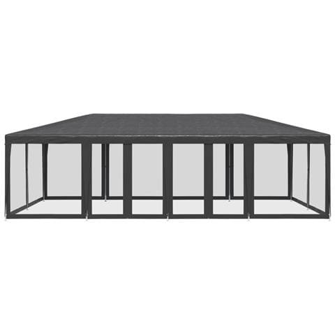 Tenda Per Feste Con 12 Pareti In Rete Antracite 8x4 M In Hdpe - Foto 3