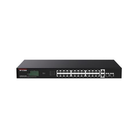 Switch G1128P-24-250W 24 Porte Gigabit PoE + 2 Uplink RJ45 + 2 SFP Unmanaged Rack - Foto 2