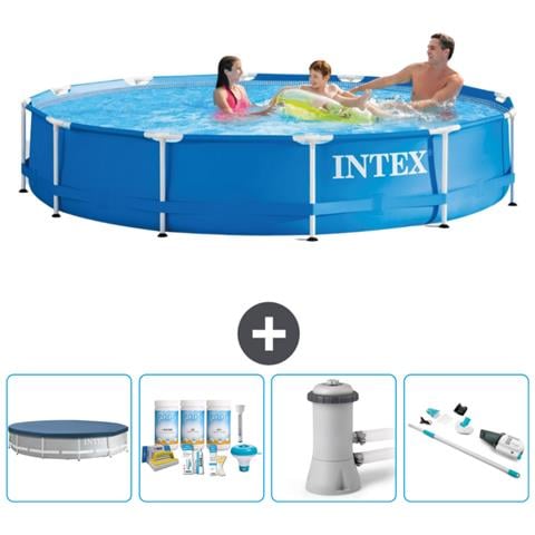 Piscina Fuori Terra - In Giro - 366x366x76 Cm - Blu - Include Accessori Coordinati Cb5 - Foto 1