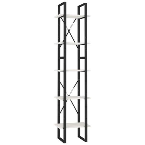 Lusso Casadino -  Libreria A 5 Ripiani Bianca 40x30x175 Cm In Legno Di Pino - Foto 1