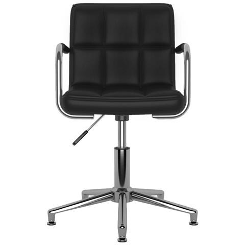 Sedie Da Pranzo Girevoli 4 Pz Nere In Similpelle - Foto 1