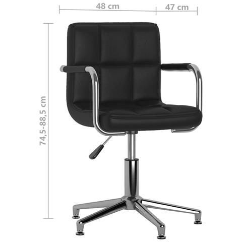 Sedie Da Pranzo Girevoli 4 Pz Nere In Similpelle - Foto 8