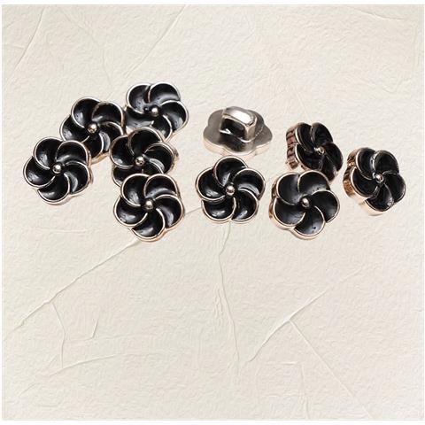Eleganti Bottoni Per Camicie E Vestiti - Set Da 10 Black 16 - Foto 2
