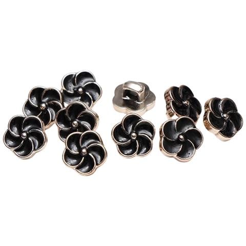 Eleganti Bottoni Per Camicie E Vestiti - Set Da 10 Black 16 - Foto 1