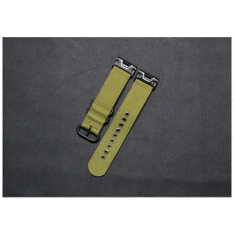 Cinturino Per Orologio In Tela 26 Mm Compatibile Con Garmin Fenix 7x Pro / 7x / 6x Pro / 6x / 5x Plus / 3/3hr Green - Foto 7
