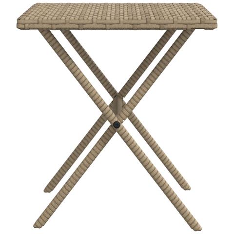 Lettini Prendisole 2 pz con Tavolino Beige in Polyrattan - Foto 9