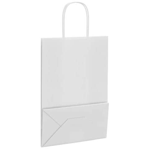 Sacchetti di Carta 50 pz con Manici Bianchi 21x11x31 cm - Foto 9