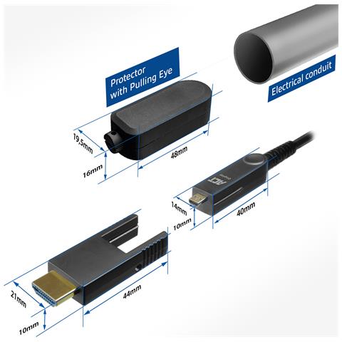 AK4103 cavo HDMI 25 m HDMI tipo A (Standard) Nero - Foto 2