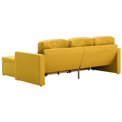 Lusso Casadino - Divano Letto Modulare A 3 Posti Giallo In Tessuto - Foto 7