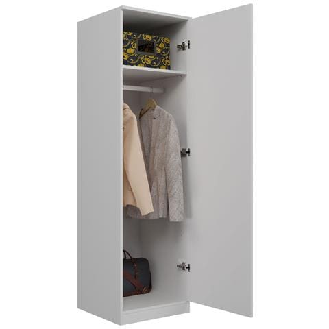 Topeshop SD-50 BIEL KPL, Bianco, Guardaroba, 5 ripiani, 1 porta/porte, Bianco - Foto 2