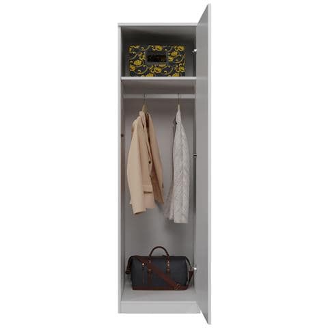 Topeshop SD-50 BIEL KPL, Bianco, Guardaroba, 5 ripiani, 1 porta/porte, Bianco - Foto 1