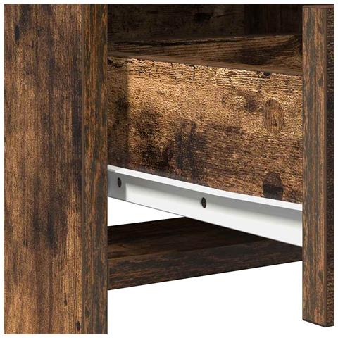 Set Tavolo da Trucco 2 pcs Rovere fumé 50 x 41 x 135 cm - Foto 9