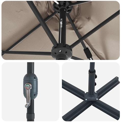 Ombrello da giardino Talpa 370 x 197 x 239 cm - Foto 9