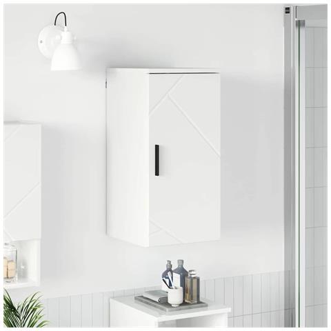 Mobile da Bagno con porta Bianco lucido 30 x 31.5 x 61 cm - Foto 2