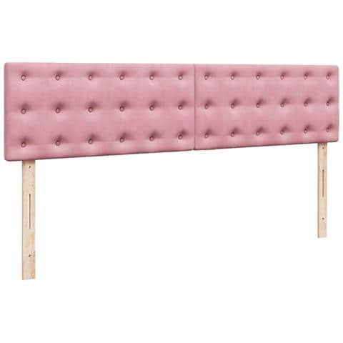 Struttura Letto Pouf con Materassi Rosa 200x200 cm Velluto - Foto 9