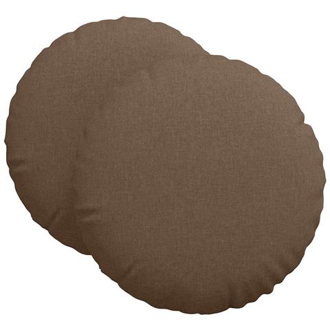Cuscini per Seduta 2 pcs Marrone Ø80 x 29 cm Tessuto - Foto 1