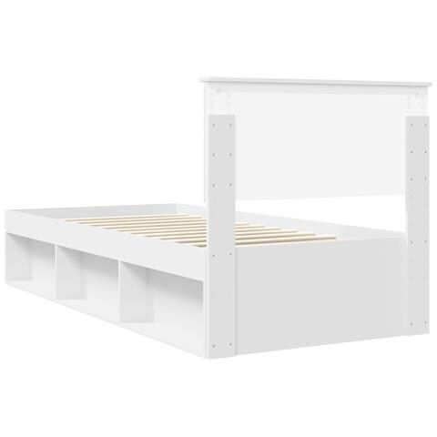 Struttura del letto Bianco 90 x 200 cm Pino massello - Foto 9