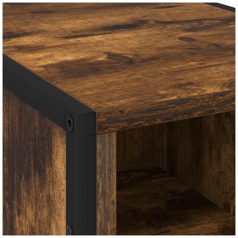 Comodino 2 pcs Rovere Fumè 39.5 x 30 x 50 cm Legno multistrato - Foto 9