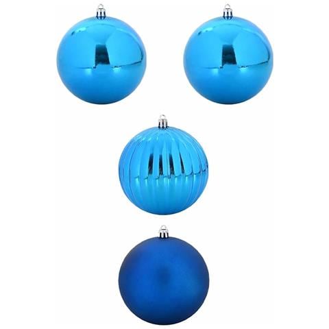 Set di Palle di Natale 4 pcs Blu Plastica - Foto 1