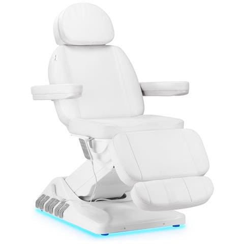 poltrona cosmetica elettrica Luxury 3 motori bianca con pedale - Foto 1