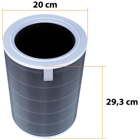 Filtro Hepa 360° Di Ricambio Compatibile Con Xiaomi Mi Air Purifier 2/2s / 3/3h /pro /max - Epa E11, Antibatterico, Carbone Attivo, Rfid - Foto 2