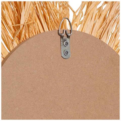 Specchio Rotondo In Fibra Naturale Marrone D44/13,5x02h - Foto 8