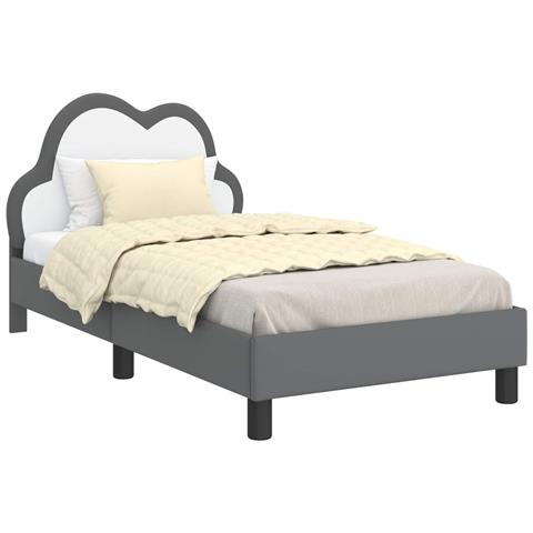 Struttura letto bambini con testata Grigio chiaro 80 x 160 cm - Foto 1