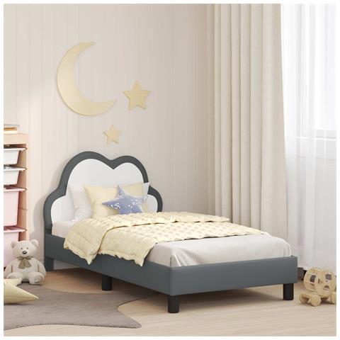Struttura letto bambini con testata Grigio chiaro 80 x 160 cm - Foto 2