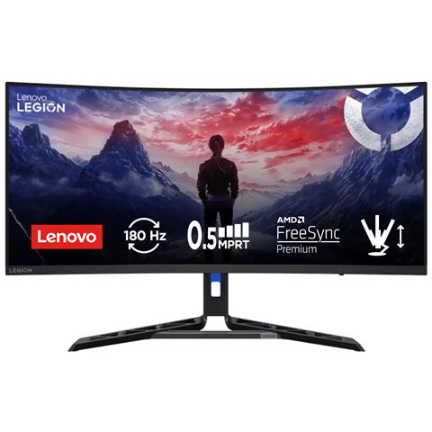 Legion R34w-30 - Monitor Gaming 34" VA Curvo 1500R UWQHD 3440x1440 0 180Hz 0.5ms - Speakers AMD FreeSync Premium + VESA AdaptiveSync 2xHDMI 2.1 + 1xDP 1.4 - Stand Height + Tilt + Swivel Cavo DP incluso - Foto 1