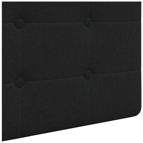 Testiera sospesa Con luce LED Nero Tessuto - Foto 9