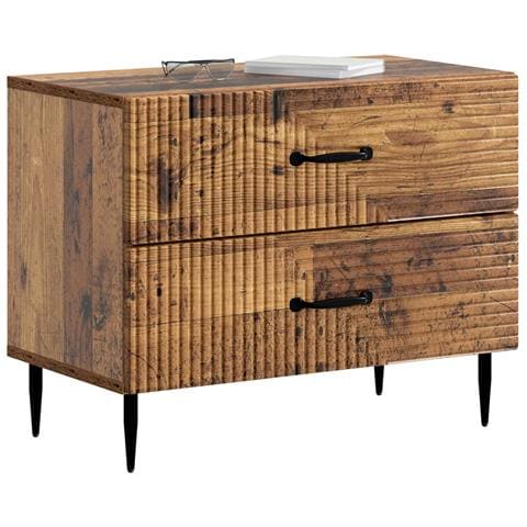 Armadio da Notte con cassetto Legno antico 62 x 34,5 x 47,5 cm - Foto 2