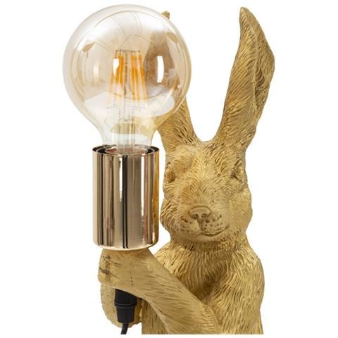 Lampada Da Tavolo Rabbit In Resina Dorata Con Lampadina Edison - Foto 2