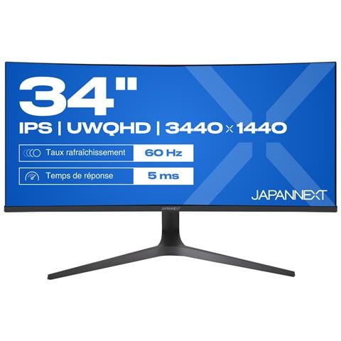 JN-IPS340UWQHD60C-C65W-HS-W Monitor PC 86,4 cm (34") 3440 x 1440 Pixel UltraWide Quad HD LCD Nero - Foto 1