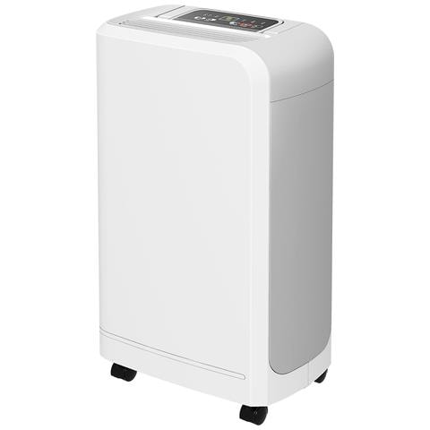 Deumidificatore Portatile Touch da 12L con Tubo di Scarico, Timer e Filtro, in ABS, 28x18x50.6 cm, Bianco - Foto 1