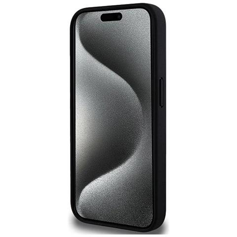 Custodia Perforata Tricolor Line Per Iphone 15 Pro - Nera - Foto 2