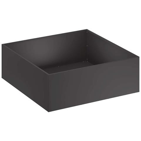 Vaso da giardino Nero 60 x 60 x 20 cm Acciaio laminato a freddo - Foto 1