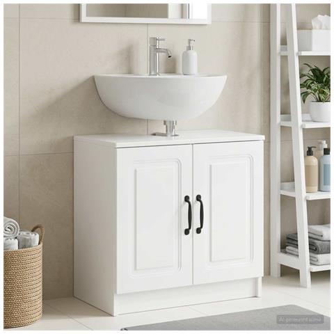 Armadio per Lavabo da Bagno UTRECHT Bianco Lucido - Foto 2