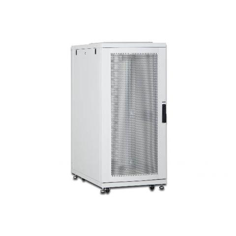 Armadio Rack 19" 26 Unita' Linea Server (A) 1342 X (L) 600 (P) 1000Mm. Colore Grigio Chiaro Con Porta Traforata E Ruote - Foto 1