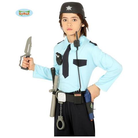 Guirca Set Cintura Ed Elmetto Poliziotto - Foto 1