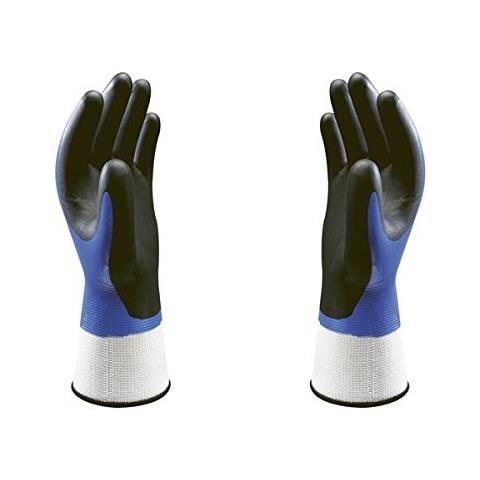 Nitrile Showa 377, Rivestimento In Schiuma Di, Nitrili, Usi Generici, Blu Con Palmo Nero, 8 / L - Foto 1