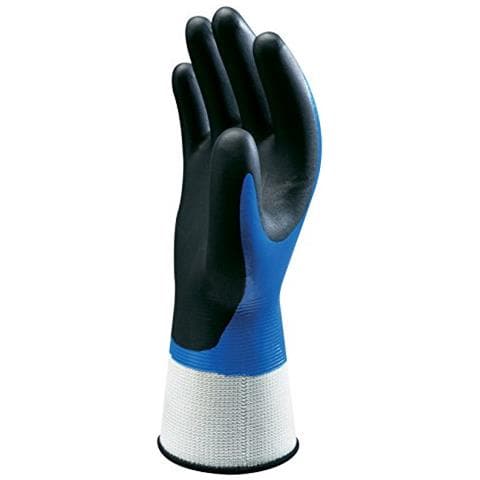 Nitrile Showa 377, Rivestimento In Schiuma Di, Nitrili, Usi Generici, Blu Con Palmo Nero, 8 / L - Foto 2