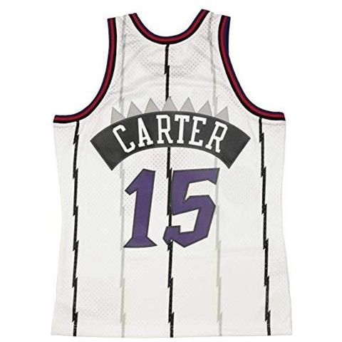 Mitchell Ness Vince Carter 15 Replica Swingman Jersey Nba Toronto Raptors Bianco Hwc Basketball Maglia - Foto 2